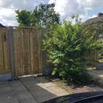 Schutting zelf geplaatst door klant
