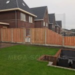 Levering en montage in Leeuwarden - standaard hout-beton schutting