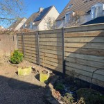 Standaard hout-beton schutting stampbeton