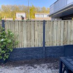 Hout-beton luxe schutting