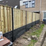 Hout-beton luxe schutting