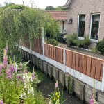 Hout-beton semi-luxe schutting