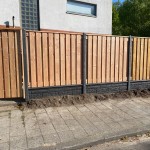 Hout-beton semi-luxe schutting douglas