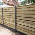 Hout-beton horizontaal naaldhout schutting