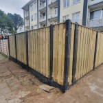 Hout-beton naaldhout standaard schutting antraciet