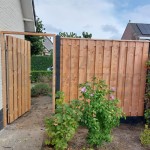 Caballero Wood® hout-beton schutting met poort