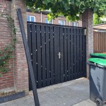 Zwarte dubbele poort
