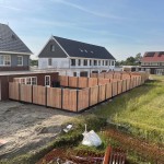 Douglas hout-beton schutting standaard