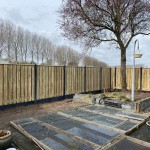 Standaard hout-beton schutting - geïmpregneerd Naaldhout