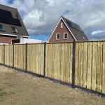 Standaard hout-beton schutting - geïmpregneerd Naaldhout