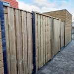 Standaard hout-beton schutting - geïmpregneerd Naaldhout