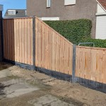 Standaard hout-beton schutting - Douglas