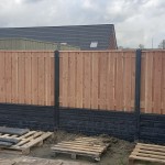 Luxe hout-beton schutting - Douglas