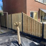 Standaard hout-beton schutting - Naaldhout