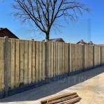 Standaard hout-beton schutting - geïmpregneerd Naaldhout
