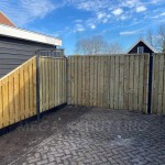 Standaard hout-beton schutting - geïmpregneerd Naaldhout