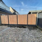 Standaard hout-beton schutting - Douglas