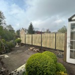 Grenen tuinscherm 23-planks standaard met vlakke kop