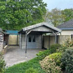 Woodpro blokhut met luifel