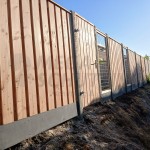 Standaard hout beton Douglas met stampbeton palen