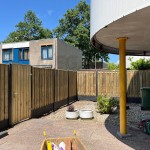 Semi-luxe Grenen hout-beton schutting