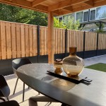 Luxe schutting douglas met vlakke kop