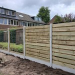 Hout-beton grenen horizontaal met trellis