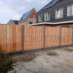 Hout-beton schutting Douglas grijs standaard