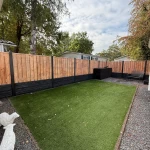 Luxe Caballero Wood schutting 23 planks rots-motief