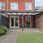 Alu veranda antraciet met zonnedoekjes