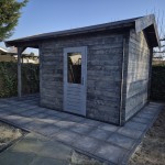 Tuinhuis incl. plaatsing tegelplateau