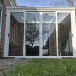 Alu veranda wit met schuifpui