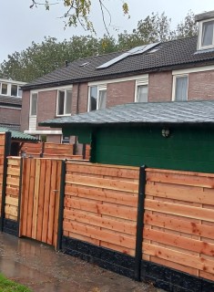 Hout beton schutting Douglas horizontaal Elbe