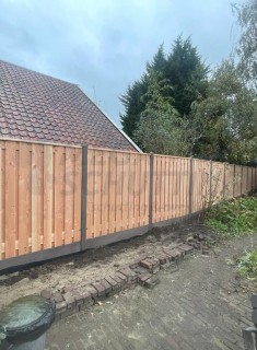 standaard hout beton schutting Utrecht