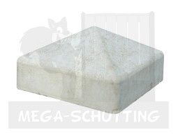 Afdekmuts betonpaal wit-grijs