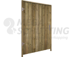 Naaldhout geïmpregneerd poort met verticale planken 150 x 195 links