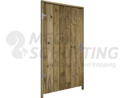 Naaldhout geïmpregneerd poort met verticale planken 110 x 195 links