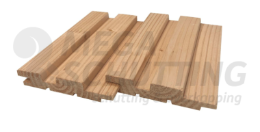 Afbeelding van Rhombusprofiel 25x140x3000mm kunstmatig gedroogd en geschaafd