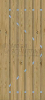 Afbeelding van Naaldhout geïmpregneerd poort met verticale planken 90 x 195 links