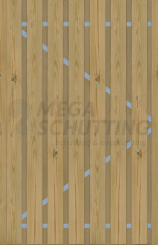 Afbeelding van Naaldhout geïmpregneerd poort met verticale planken 130 x 195 links