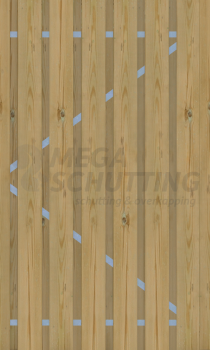 Afbeelding van Naaldhout geïmpregneerd poort met verticale planken 120 x 195 links